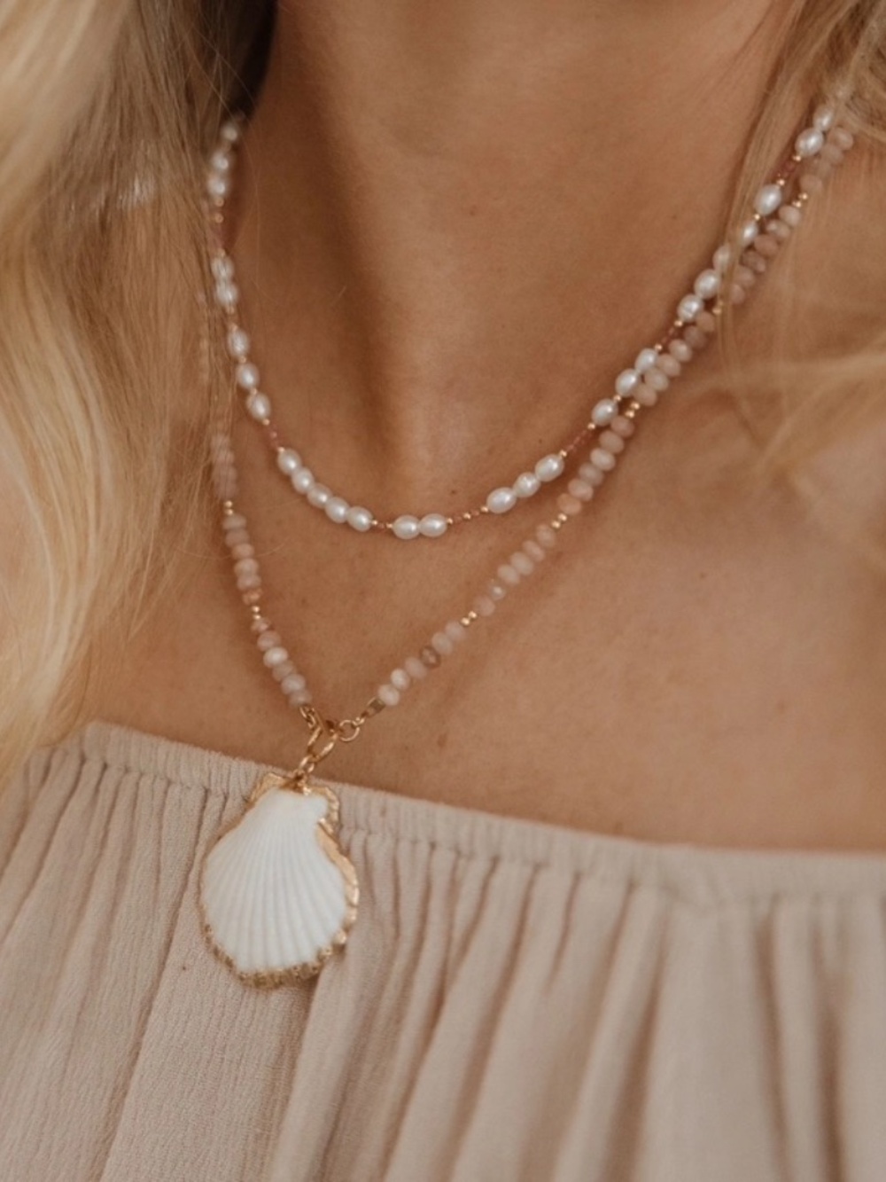 Handmade 14k Gold-Filled Shell Necklace - Picture 5 of 5